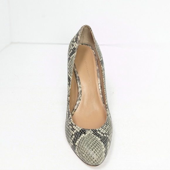Banana republic leather snake skin pattern heels - Picture 5 of 16